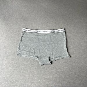 Victoria's Secret Grey High-Waist Logo Boyshort Panty